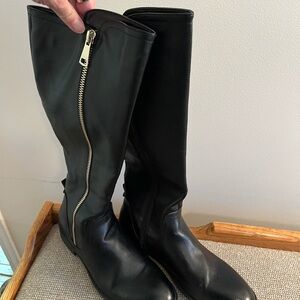 Elegant Black Knee High Boots